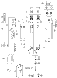 KTM Monoshock case M51x1 h19 with pipe cpl. 2023 250 SX-F Chassis S455000003S0100