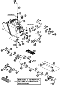 KTM GASKET SET CPL.       03 2006 950 SM ORG 60030099000