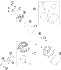 KTM PISTON KIT GR. I 690 DUKE12-14 As Required 2014 690 Duke White 00050000224