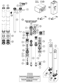 KTM Axle Clamp L/S + Tube D48mm 35mm 2020 690 ENDURO R 48601712S1