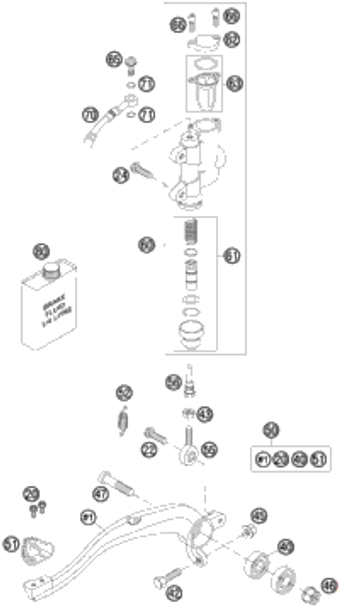 KTM BREAK CALIPER REAR CPL. 2011 2011 2017 85 SX 47013080300 KTM BREAK CALIPER REAR CPL. 2011 2011 2017 85 SX 47013080300