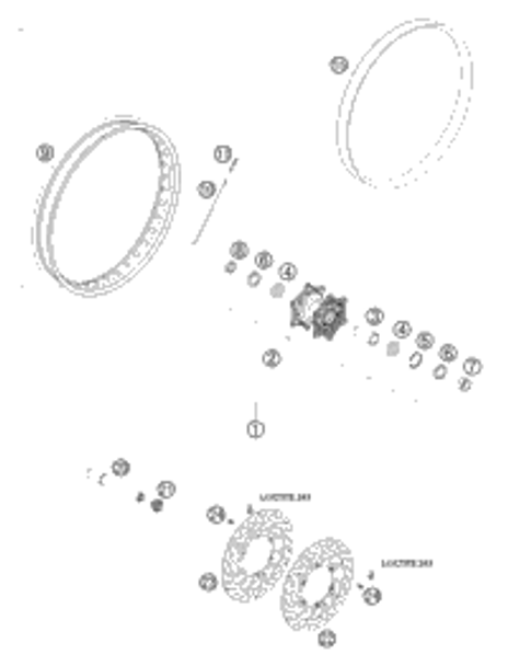 KTM RIM 4,25X18 BLACK 2010 990 Adventure White ABS 6001007020030