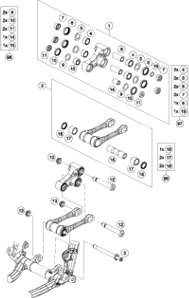 KTM PISTON I CPL. 350 As Required 2016 350 XCFW 77530107100 I KTM PISTON I CPL. 350 As Required 2016 350 XCFW 77530107100 I
