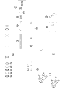 KTM Fork outer tube 49,13x577 dt54 db60 natu 2012 350 XCFW 48600736
