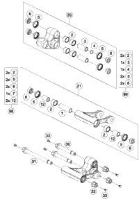 KTM VALVE KIT 690 ON DEMAND 2020 690 ENDURO R 76636030010