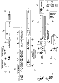 KTM FORK LEG L/S + TUBE CPL. 2019 450 SX-F FACTORY EDITION 48601407S2