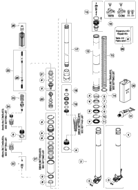KTM FORK LEG R/S + TUBE CPL. 2020 450 SX-F 48601408S2
