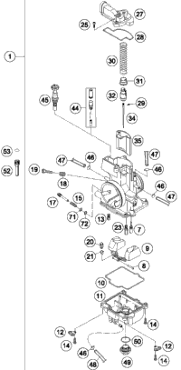 KTM CARBURET.KEIH.PWK 36S AG BC5 As Required 2013 300 XC-W 54831201544