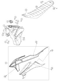 KTM Fuel pump 2021 350 XC-F Chassis 79707088000
