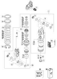 KTM MONOSHOCK BOTTOM PART CPL. 2013 450 SX-F 50180773SA1