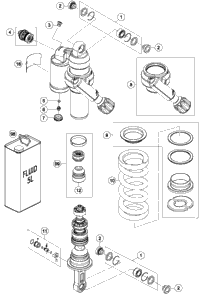 KTM Footpart M18x1 h73,5 cpl. 2015 450 SX-F 50180773SA