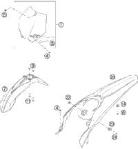 KTM FRONT WHEEL CPL.1,6X21EXL 07 2008 505 SX-F 7730900104430