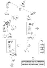 KTM PISTON D=101(F.41/33VALVE) (As required) 2010 990 Adventure 61130007000 I