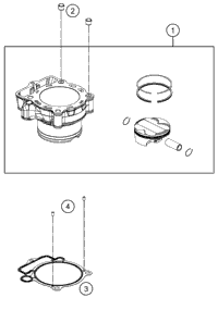 KTM PISTON I CPL. 350 ON DEMAND 2018 350 XC-F 79230207100 I