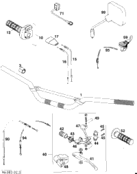 KTM SWINGARM CPL. 570MM ''4'' '94 94 1996 400 SC 58303030144