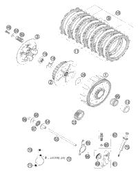KTM AXLE CLAMP R/S + TUBE CPL.08 08 2008 85 SX 19/16 43570213S1