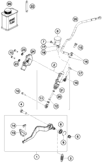 KTM HEAD LIGHT TFL 2016 1190 ADVENTURE ORANGE 60314001100