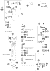 KTM SHOCK ABS. LOWER PART CPL.09 09 2009 250 XC-F USA 50180512S3