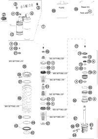 KTM SHOCK ABS. LOWER PART CPL.09 09 2009 450 EXC USA 50180512S3
