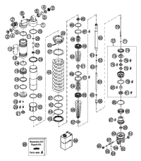 KTM SHOCK ABS. LOWER PART CPL.09 09 2009 250 XC-W USA 50180512S3