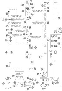 KTM OUTER TUBE L=550MM D=54/60 2017 1290 SUPER DUKE R WHITE 48600484