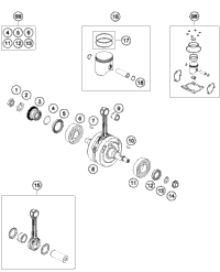 KTM Piston Kit Gr. II MX 450 ON DEMAND 2022 450 SMR Engine 00050000272
