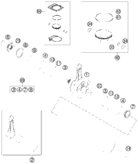KTM PISTON KIT 350 SX-F GR. I As Required 2016 350 SXF 00050000231
