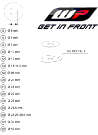 KTM AXLE CLAMP L/S + TUBE CPL. 2014 350 EXCF 48600860SA
