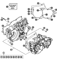 KTM CRANKSHFT 250/300 MXC, EXC 04 2004 250 SX 54830118000