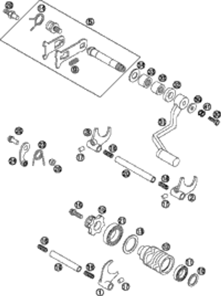 KTM SWING ARM CPL. 65 SX   2008 2008 2011 65 SX 46104030144
