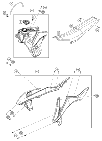 KTM FRONT WHEEL CMPL. 1.6X21''EXCEL 2021 250 SX-F Chassis 7900900144430