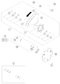 KTM REAR WHIL.CMPL.2.15X18''GIANT SW 2022 250 XC-F Chassis 7811000144430