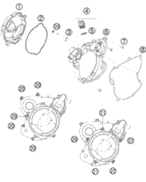 KTM CYLINDER + PISTON 2023 65 SX Engine 46230038000