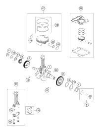 KTM CYLINDER + PISTON CPL. 2016 390 DUKE BLACK 90230038000