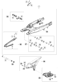 KTM CRANKSHAFT CPL. 144 SX  2007 144 SX 2007 2008 144 SX 51530018000