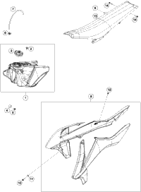 KTM REARWHEELCPL.2,15X19''EXCEL16 2016 450 SXF 7901000104430