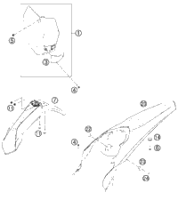 KTM FRONTWHEEL CPL.1,6X21''EXC.22MM 2015 250 SX-F 7770900124430