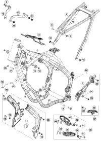 KTM SWING ARM CPL. PDS 2017 2022 350 EXC-F Chassis 79604030044