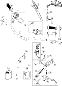 KTM Manifold front 2018 1290 SUPER DUKE GT BLACK - Chassis 61305007300