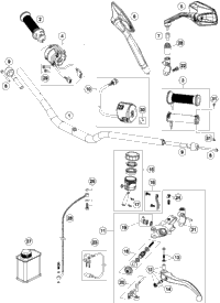 KTM EXHAUST PIPE FRONT 2014 1290 SD R BLACK 61305007000