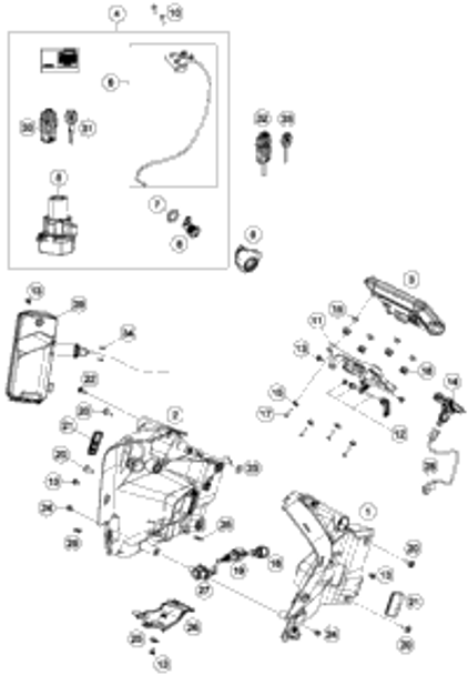 KTM CYLINDER HEAD REAR CPL. 2018 1290 SUPER DUKE GT - Engine 6043612000024