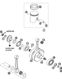 KTM CYLINDER + PISTON CPL.  2012 2012 2013 300 XC 54830338300