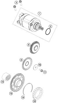 KTM Crankshaft cpl. NEW PART 2019 350 XC-F 79330018000