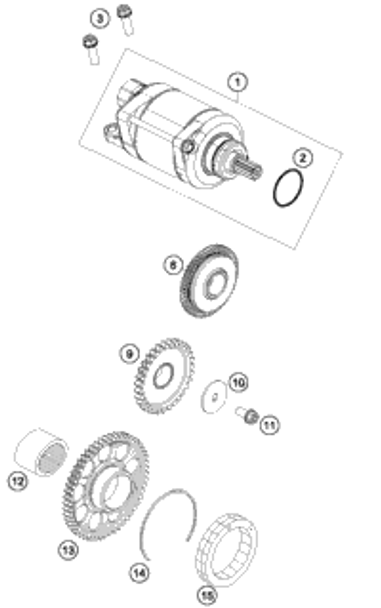 KTM Crankshaft cpl. 2024 350 XC-F Engine 79330018000