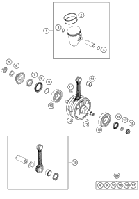 KTM Cylinder + piston cpl. 18 2019 250 XC-W TPI 55430038100