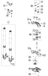KTM % FRONT FORK 4860 MXMA D=48MM 2003 540 SXS Racing 1418X742