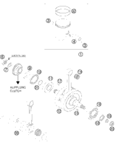 KTM FORK 65SX          17 2018 65 SX MINI 07186Q0301