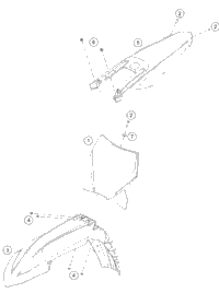 KTM Frame 797T1 2021 500 EXC-F SIX DAYS Chassis 79703101100EB