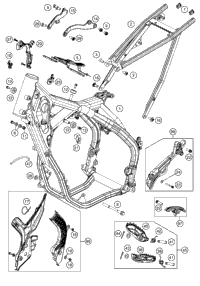KTM Frame 557T2 2023 250 XC-W Chassis 55703101000EB