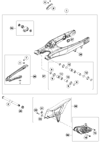 KTM Frame 517T2 2021 150 XC-W TPI Chassis 51703101000C1